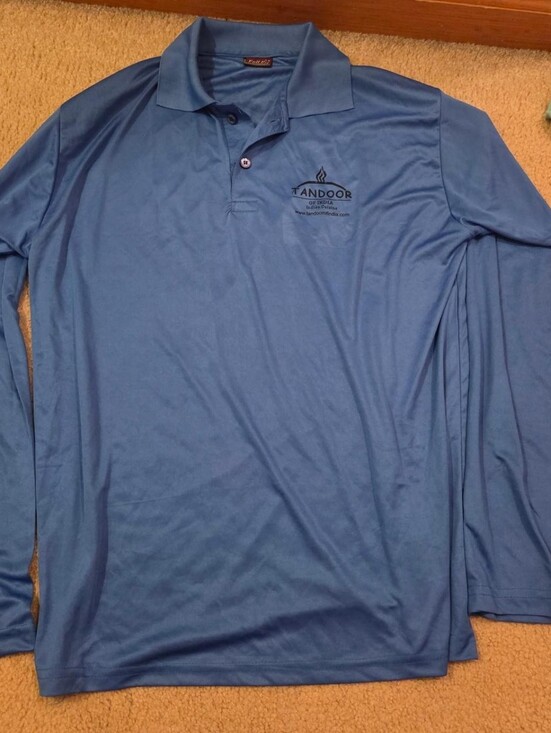 Other - Branded Long Sleeve Polo Shirt - Blue